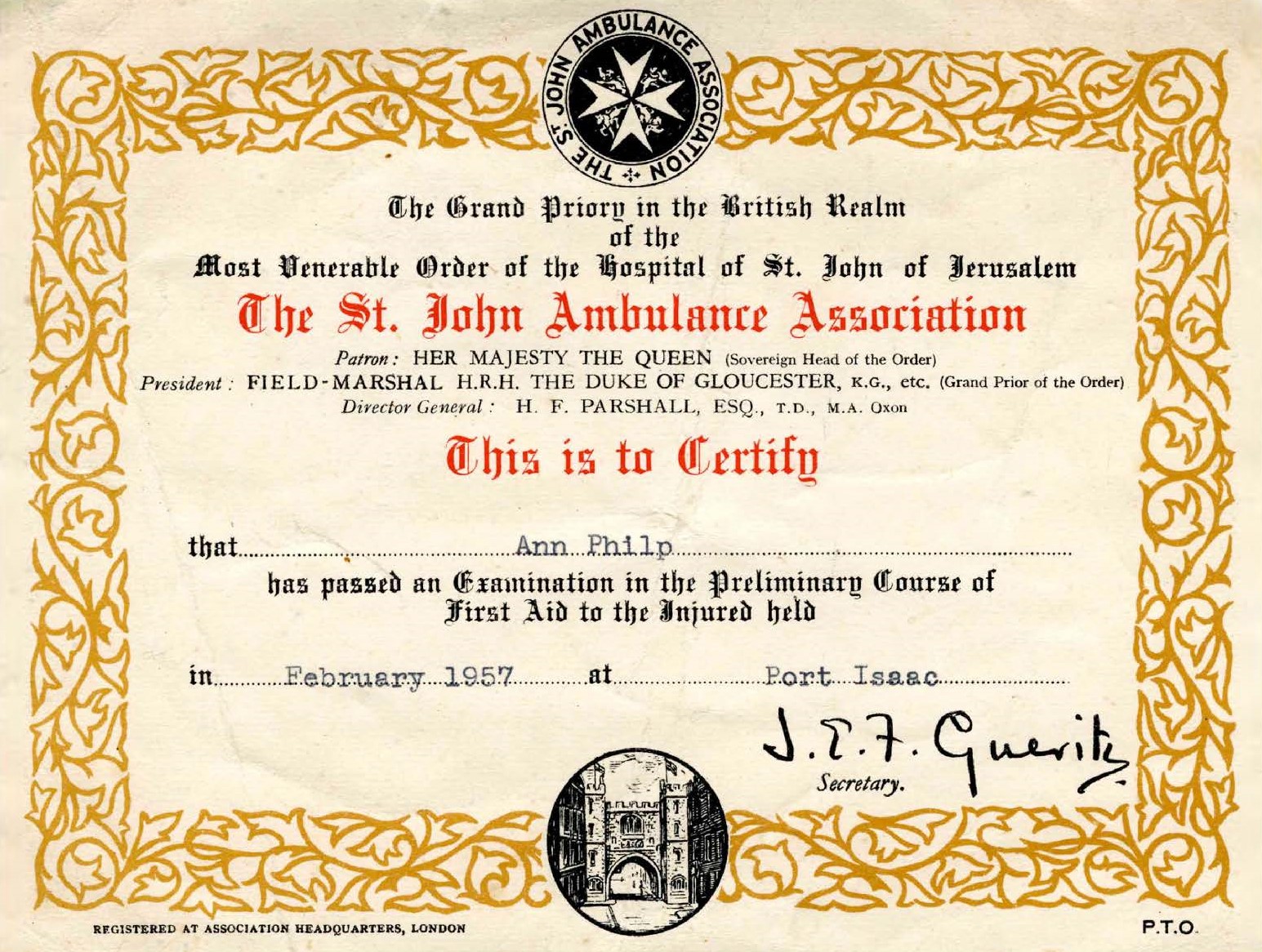 St John Ambulance Certificate | manminchurch.se