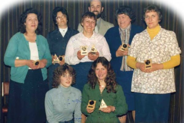 The Lawns Ladies Darts Team, 1978/79 – winners of two cups